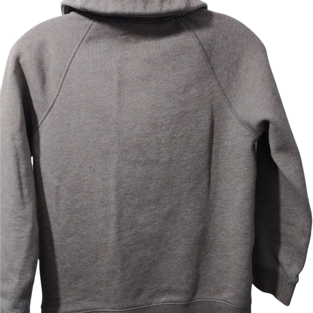 J. Crew Shawl Neck Brown Tones Sweatshirt Pouch Pockets Small - Picture 2 of 10